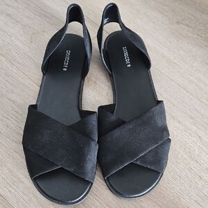 Divided Black Women's Sandals